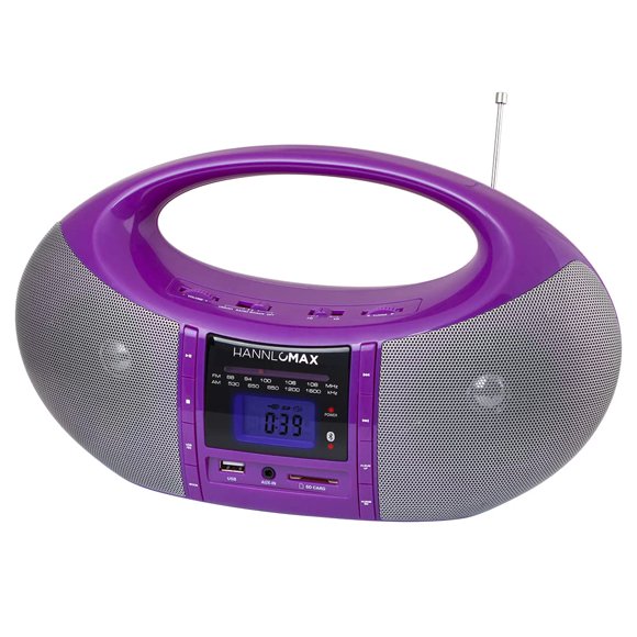 Radio AM/FM portátil HANNLOMAX HX-506R Bluetooth Púrpura