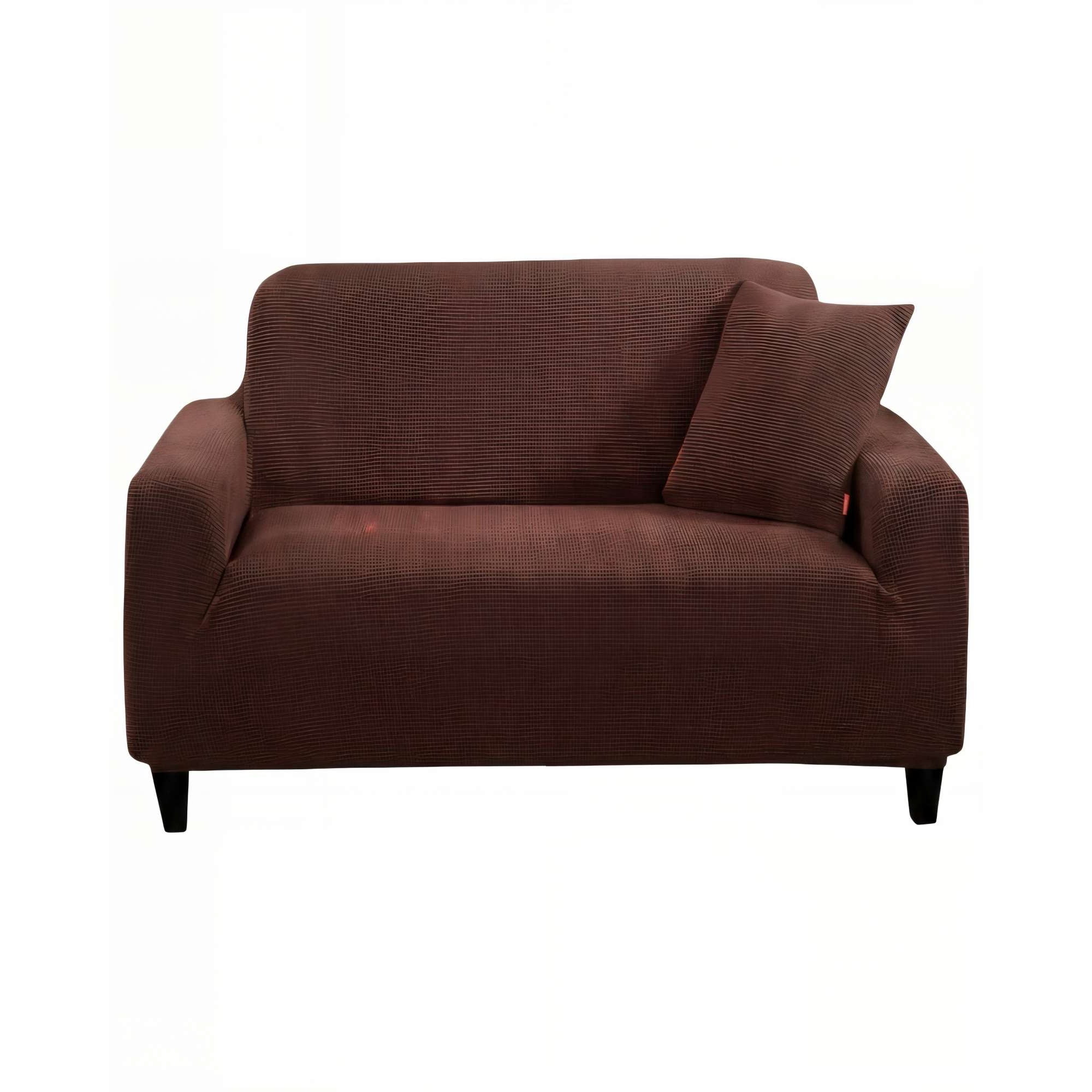 Genérico - Funda De Sofa Revestimiento Elastico 3 Cuerpos Cuadruple Color Café
