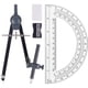 thumbnail image 1 of Compás Unjoo Metal Profesional 15 cm Transportador 0 a 180, 1 of 2