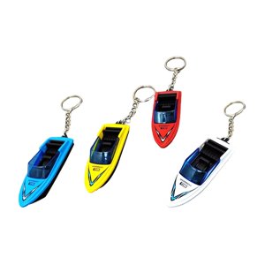 Magideal - 4 Piezas De Mini Lancha Motora, Modelo De Aleación De Simulación De Lancha Rápida, Adorno De Barco De Escritorio Para Niños Pequeños, Niñas, Regalo De Con Llavero