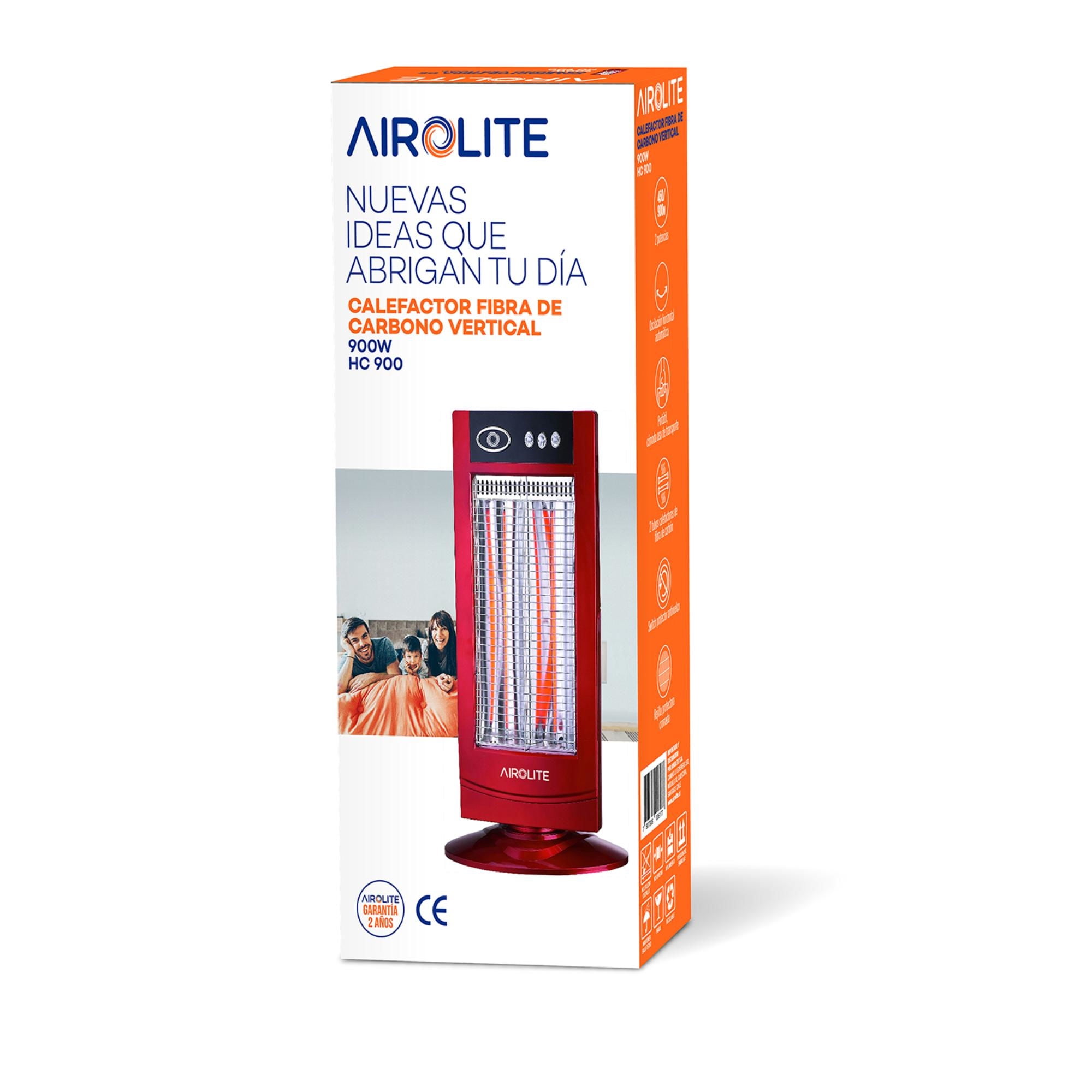 Airolite - Calefactor Vertical Hc 900 900W Rojo