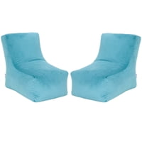 Bodevir - Set Pouf Tatto 1C Felpa Turquesa