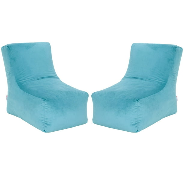 Set Pouf Tatto 1c Felpa Turquesa