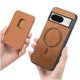 thumbnail image 2 of Funda de Cuero Magnética con Tarjetero para Google Pixel 8 Cubierta Delgada Marrón, 2 of 5