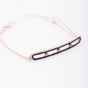 By Turquía - Pulsera Siyah R Plata 925