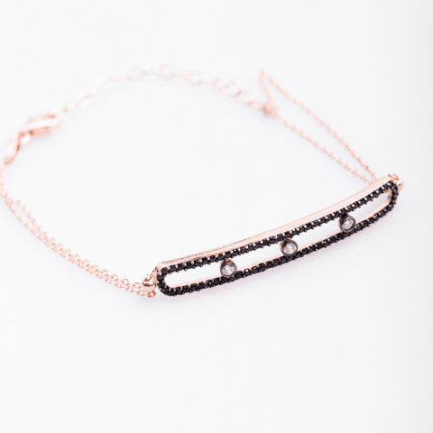 By Turquía - Pulsera Siyah R Plata 925