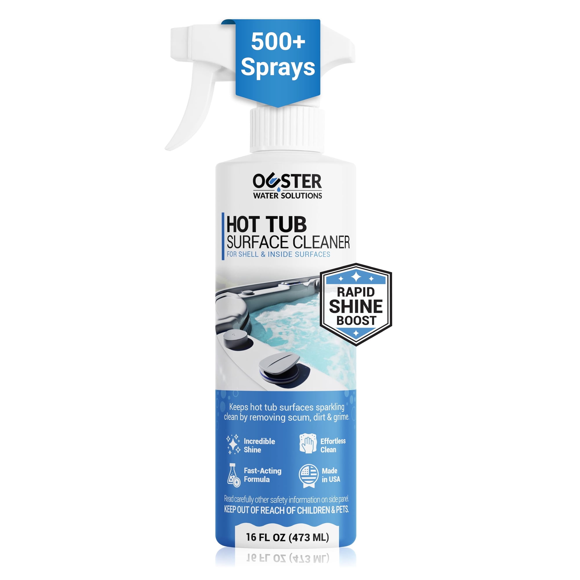 Limpiador De Superficies Para Bañeras De Hidromasaje Bio Ouster Para Spas Estándar E Inflables, 480 Ml