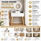 thumbnail image 2 of Tocador Moderno con Espejo LED, Cajones Organizadores y Patas de Madera, 2 of 3