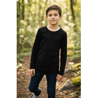 Grupo Agw - Pack 3 Camisetas Niña 100% Algodón Manga Larga Negro - 10