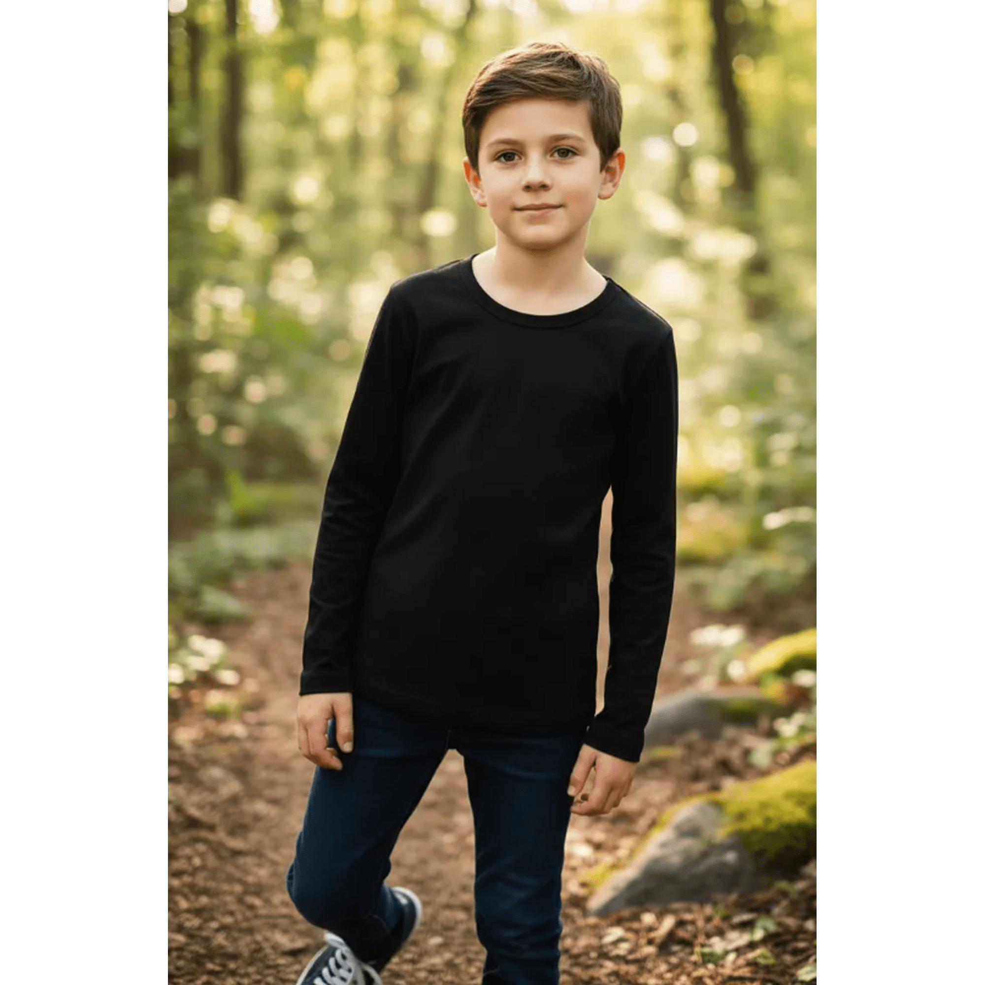 Grupo Agw - Pack 3 Camisetas Niña 100% Algodón Manga Larga Negro - 6