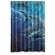 thumbnail image 1 of Cortina de ducha Deadpool vs. Shark, juego de cortinas de baño con ganchos, tamaño 48 x 72 pulgadas, 1 of 3