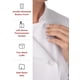 thumbnail image 3 of Chaqueta de chef Chef Works Le Mans para mujer, color blanco, talla XXL, 3 of 5