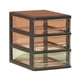 thumbnail image 1 of Torre de almacenamiento de plástico con 3 cajones y 2 cajones, multifuncional, con cajones transparentes, organizador para manualidades y papelería., 1 of 5