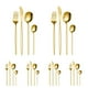 thumbnail image 1 of Juego de cubiertos dorados de 24 piezas, para 6 personas, de acero inoxidable, incluye cucharas, tenedores y cuchillos, ideal para cocina, hogar, oficina, restaurante, hotel., 1 of 5