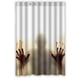thumbnail image 1 of Cortina de ducha con imagen horrible de The Walking Dead, juego de cortinas de baño con ganchos, tamaño 36 x 72 pulgadas, 1 of 3