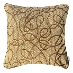 Elizabeth Peper - Funda Cojin Decorativo Diseño Dorado Y Cafe 45X45