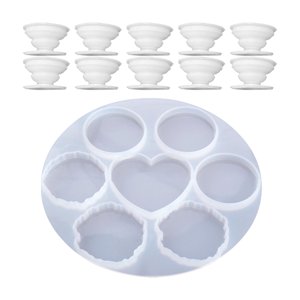 Magideal - Molde De Silicona Para Soporte De Teléfono Móvil, Resina Epoxi De Cristal Con Soporte Para Teléfono Móvil, Molde De Soporte Para Teléfono Móvil Para