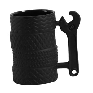 Bothyi - Taza De Café Con Forma De Neumático, Taza Para Bebidas, Divertida, Con Asa, Para Marido, Taza De Té De Porcelana