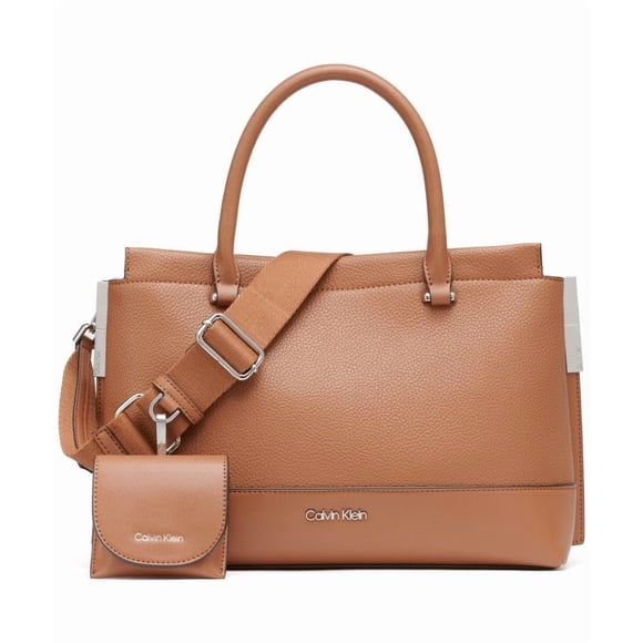 Cartera Bianca Con Triple Compartimento Color Caramelo