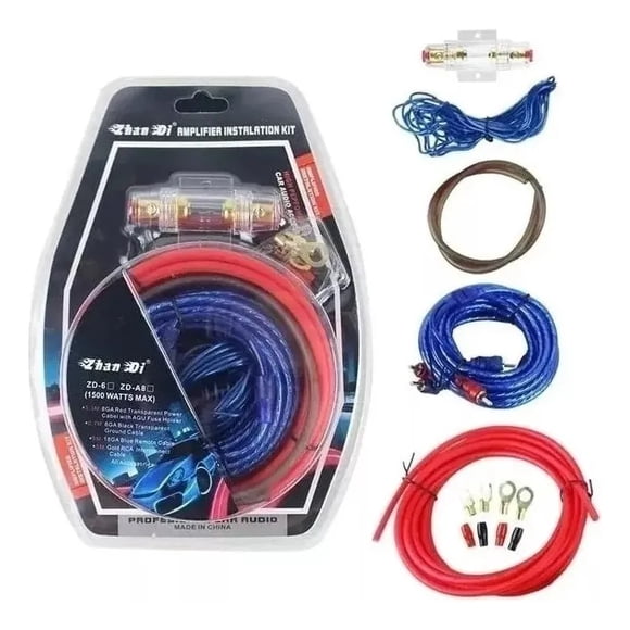 Kit Cables Para Amplificador 1500 Watts Subwoofer