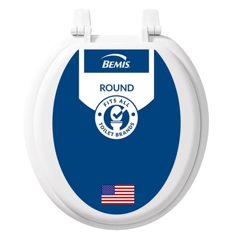 Asiento De Inodoro Bemis 400Tta Redondo Duradero De Madera Blanco