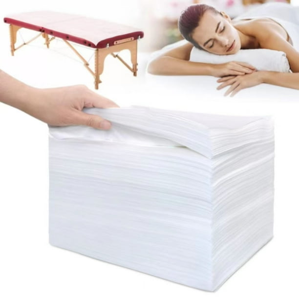 Disposable bed sheet massage bed cover 31.5 "X 75" bed sheet, suitable for spa, massage, beauty salon, nail mat, tattoo, hotel