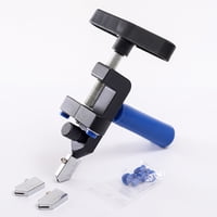 Xusx111 - Cortador De Vidrio, 2 En 1 Herramienta De Corte De Vidrio 3 Cuchillas De Acero De Tungsteno, 4 Puntas, Destornillador, Azulejos De Cerámica, Azulejos Acristalados Azul