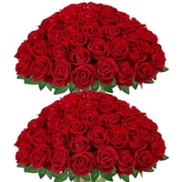 Flores Artificiales Innogear, Rosas Rojas, 100 Unidades, Para Decoración