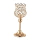 thumbnail image 1 of Lámpara De Vela De Cristal Candelabro De Oro Candelero Centro De Mesa Decoración 22cm, 1 of 5