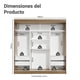 thumbnail image 3 of Clóset Madesa Reno 3 Puertas Corredizas Marrón/Blanco, 3 of 9