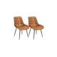 thumbnail image 1 of Pack 2 Silla Cuadro Gamuza Base Negra - Café, 1 of 3