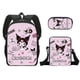 thumbnail image 1 of Lovely Kuromi 3Pcs/Set Capacity Shoulder Bags Kawaii Primary Girls School Bags Lightweight Cartoon Backpacks Meal Bag Plush Doll, 1 of 3