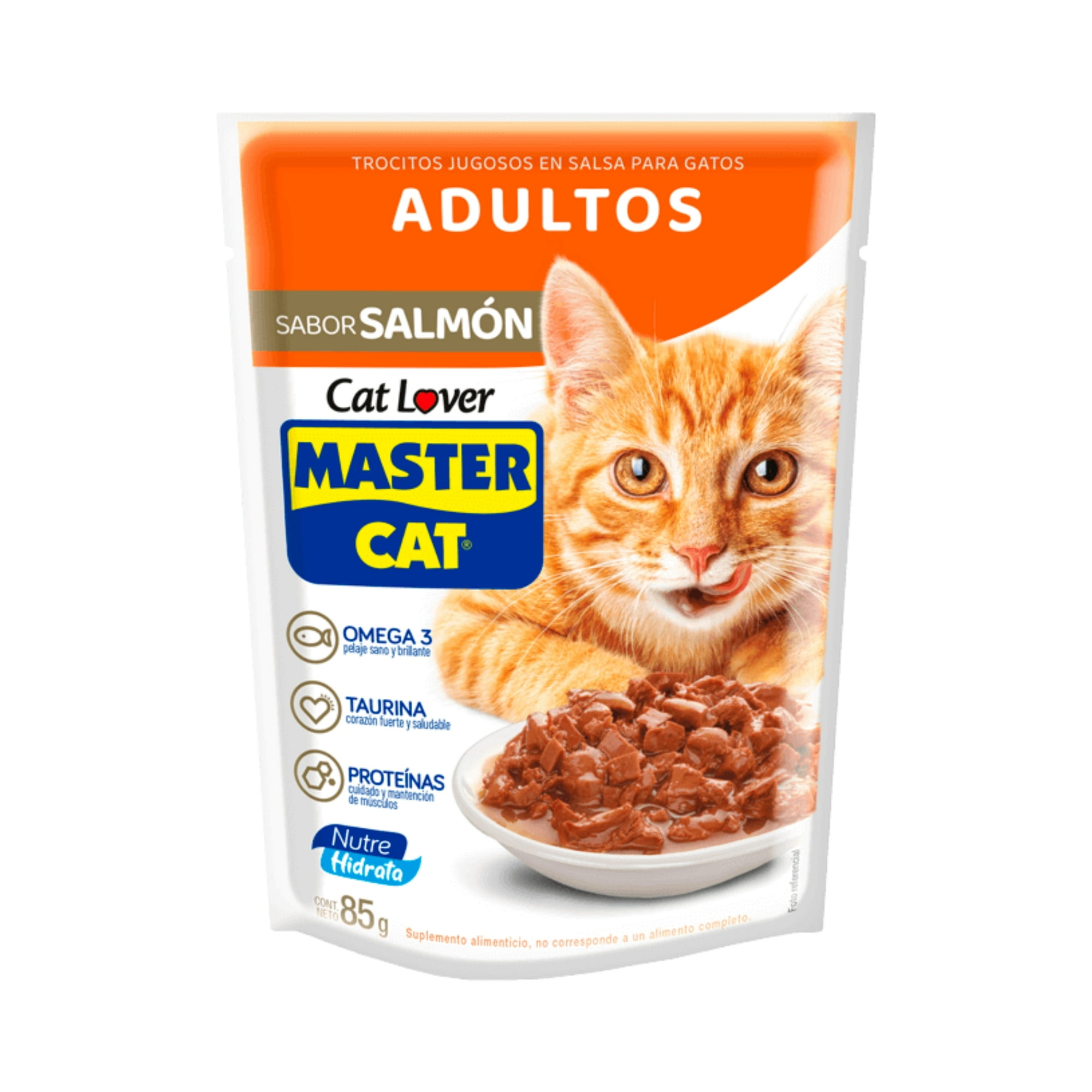 Sobres De Alimento Húmedo Master Cat Salmón 20 Un.