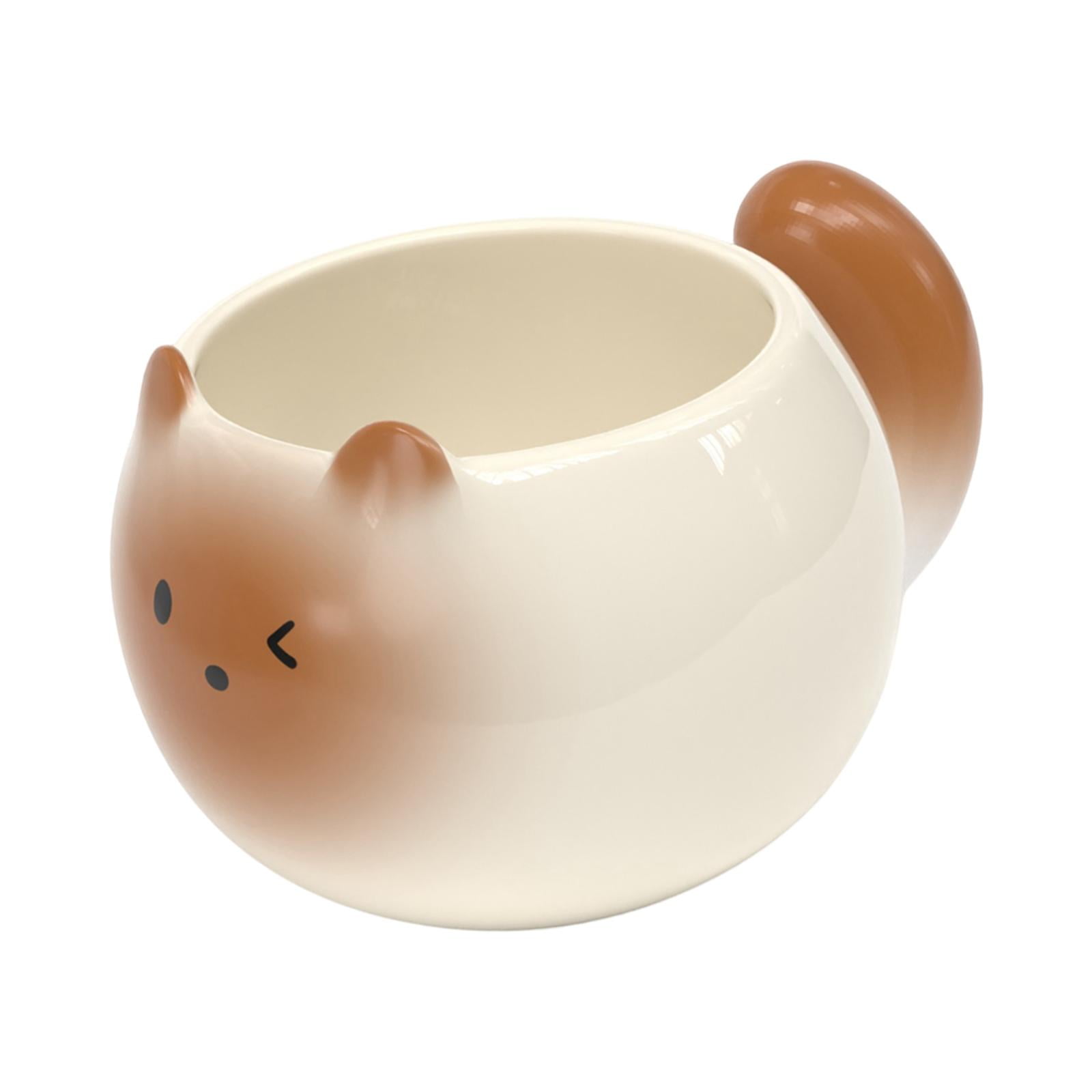 Bothyi - Taza De Café De Cerámica Con Asa, Taza De Leche Bonita Para Cenar En Casa, Niñas, Marrón