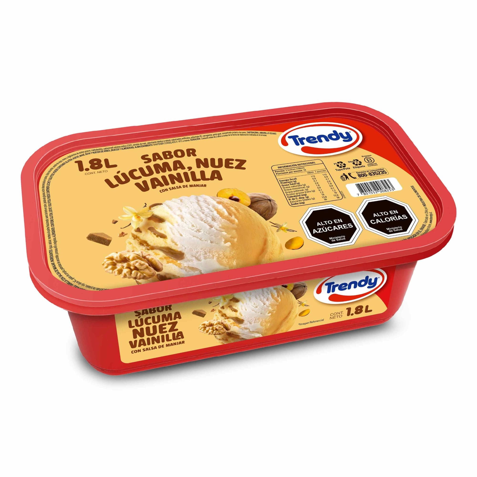 Cassata Lucuma Nuez Vainilla 1.8 L Trendy