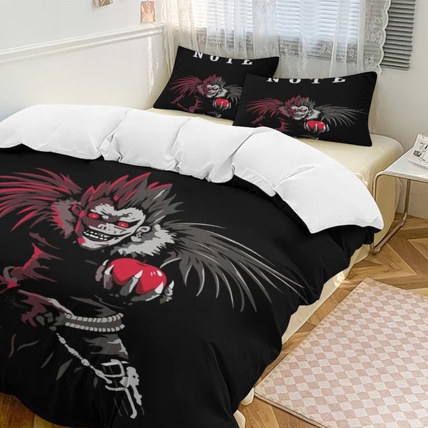 Death Note Anime Home Bed 3-piece Set Classic Japanese Anime Polyester Wash Student Dormitory Set