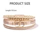 thumbnail image 2 of Pulseras bohemias envolventes de cuero, brazaletes de cuentas doradas para mujer, pulseras infinitas apilables, joyería con cierre, 2 of 6