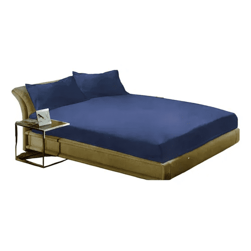 Genérico - Sabana Polar 2 Plazas Diseño Liso Color Azul