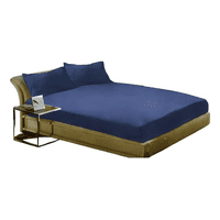 Genérico - Sabana Polar 2 Plazas Diseño Liso Color Azul