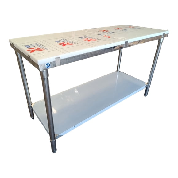 Meson de Corte 150x60 cm. Acero Inox. Cubierta 25 mm.