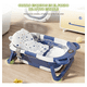 thumbnail image 3 of Bañera Tina Baño Belug Bebe Plegable Portátil con Cojín Termometro Color Azul marino, 3 of 5