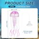 thumbnail image 2 of Decoración de Acuario Uxcell Medusa, Decoraciones para Peceras Medusa Falsa Brillante de Silicona, (Púrpura, M, 2 Piezas), Destinado para Decoración de Tanque, 2 of 7