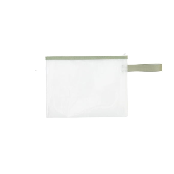 Estuche Transparente Verde 18*23cm