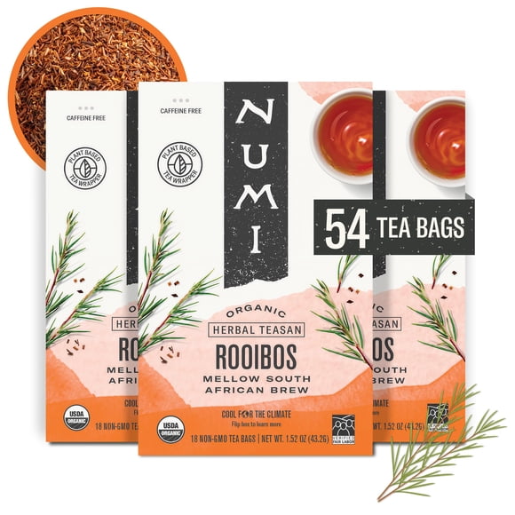 Té Orgánico De Rooibos 54 Bolsitas Sin Cafeína