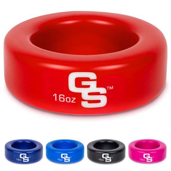 GoSports Peso para bate de béisbol y sóftbol - Donut de 16 oz (454 g) - Rojo