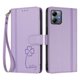thumbnail image 3 of Funda Cartera Trébol para Motorola Moto G14 4G con Ranuras Tarjetas y Carga Inalámbrica Morado claro, 3 of 6