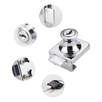 Genérica - Cerradura Vidrio Templado Segura Y Resistente Muebles Plateado