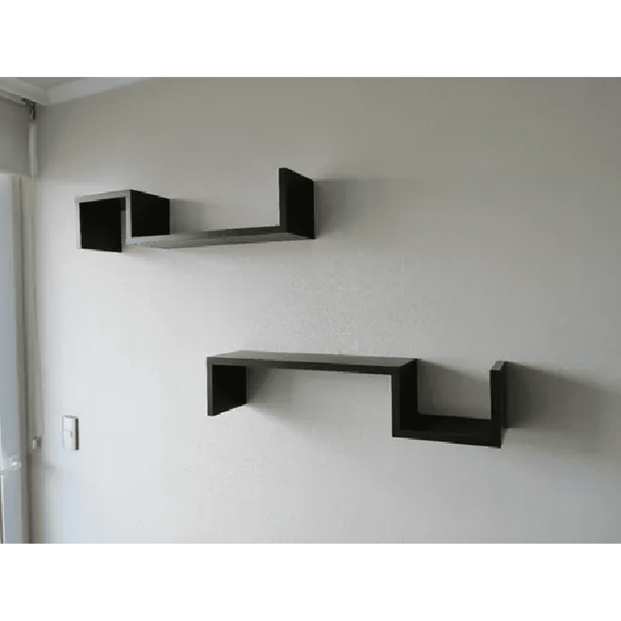 Genérico - Repisas Flotantes Modernas Modelo 5 Set De 2 Repisas Negro