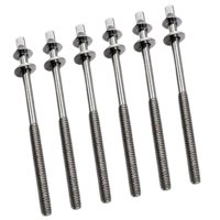 Bothyi - 6 Uds Varillas De Tensión De Tambor M5 Tornillos De Montaje De Lengüeta De Tambor Para Accesorios De Percusión Construir M5X100Mm