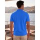 thumbnail image 3 of INSPIRE CHIC Camisa Polo de Hombre de Manga Corta Elástica Sólida Casual para Golf S Azul Real, 3 of 5